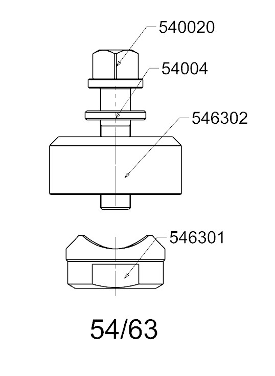 PERFORADOR REDONDO PARA CHAPA  FORZA  SERIE 54